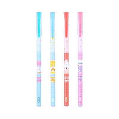 ยกแพ็ค 10 ชิ้น Quantum Skate Fancy Best Friends ปากกาลูกลื่น หมึกสีน้ำเงิน 0.6 mm. คละสี คละลาย