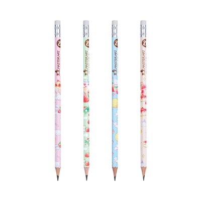 Masterart ดินสอดำแฟนซี Blacklead Pencil 2B No.4 Sweet Cat + กบเหลา 1กล่อง / 12แท่ง