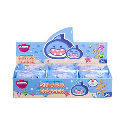 ยกกล่อง 24 ชิ้น Masterart Shark ยางลบดินสอ