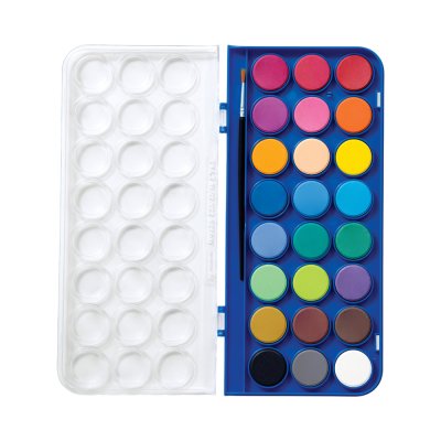Masterart สีน้ำก้อน 24 สี พร้อมพู่กัน กล่องพลาสติก
