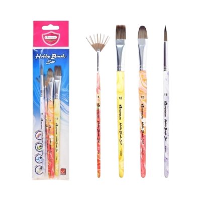 Masterart ชุดพู่กัน ฮอบบี้ เบอร์ 4,12,18