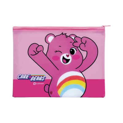 ยกกล่อง 12 ชิ้น Elephant Care Bears กระเป๋าซิปพลาสติก A5 คละสี คละลาย 240x180 mm.