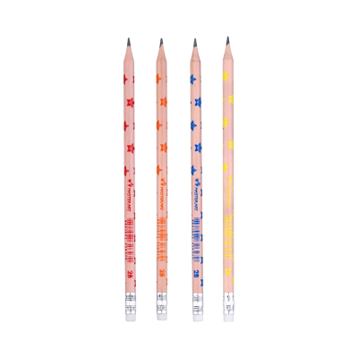 ยกแพ็ค 1 ถุง 4 แท่ง Masterart ดินสอดำแฟนซี Blacklead Pencil 2B No.6 Star