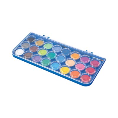 Masterart สีน้ำก้อน 24 สี พร้อมพู่กัน กล่องพลาสติก