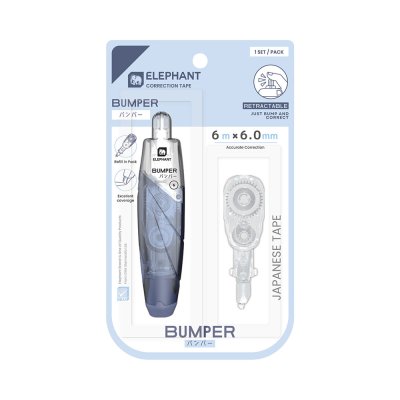Elephant เทปลบคำผิด ไส้เติม Bumper Correction Tape 6mm X 6M คละสี