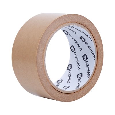 ยกแพ็ค 6 ชิ้น Elephant Tape เทปกระดาษกาวในตัว 48มม x 25หลา เทปปิดกล่องไร้เสียง