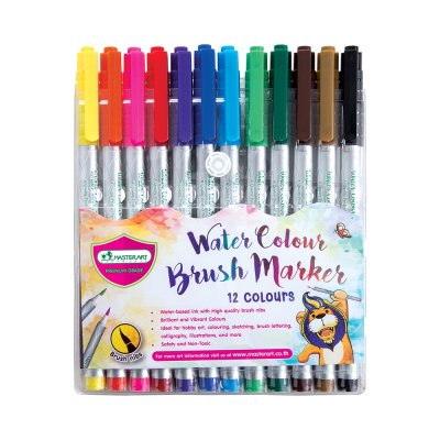 Masterart ปากกามาร์คเกอร์หัวพู่กัน 12 สี