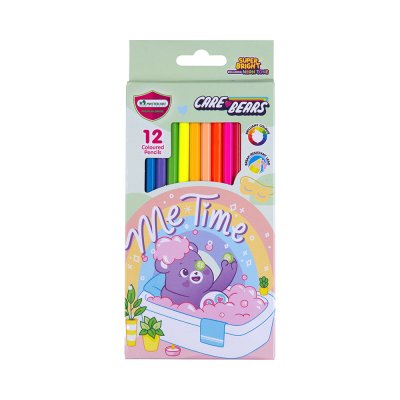 ยกกล่อง 12 ชิ้น Masterart Care Bears Pastel Super Bright ดินสอสีแท่งยาว 12 สี คละสี