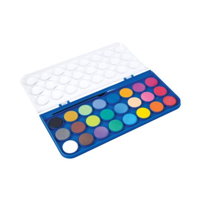 Masterart สีน้ำก้อน 24 สี พร้อมพู่กัน กล่องพลาสติก