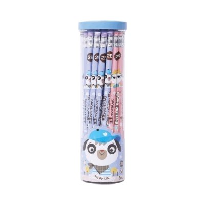 1 กระบอก 36 แท่ง Masterart ดินสอดำแฟนซี Blacklead Pencil 2B No.1 Happy Life คละสี คละลาย