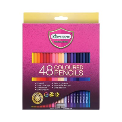 ยกแพ็ค 12 ชิ้น Master Art ดินสอสีแท่งยาว 48 สี