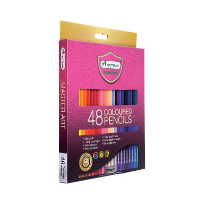ยกแพ็ค 12 ชิ้น Master Art ดินสอสีแท่งยาว 48 สี