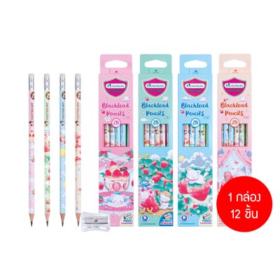 Masterart ดินสอดำแฟนซี Blacklead Pencil 2B + กบเหลา 1 กล่อง 12 แท่ง