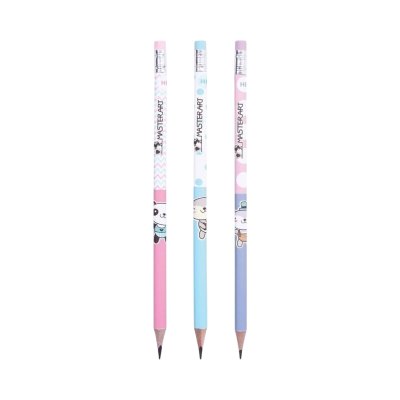 1 กระบอก 36 แท่ง Masterart ดินสอดำแฟนซี Blacklead Pencil 2B No.1 Happy Life คละสี คละลาย
