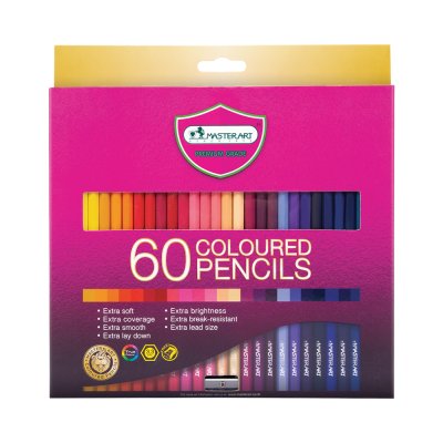 ยกแพ็ค Master Art ดินสอสีแท่งยาว 60 สี