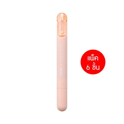 แพ็ค 6 ชิ้น Quantum Aurora Highlighter ปากกาเน้นข้อความ 2-4 mm.