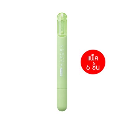 แพ็ค 6 ชิ้น Quantum Aurora Highlighter ปากกาเน้นข้อความ 2-4 mm.