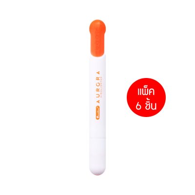 แพ็ค 6 ชิ้น Quantum Aurora Highlighter ปากกาเน้นข้อความ 2-4 mm.