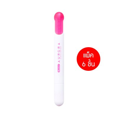 แพ็ค 6 ชิ้น Quantum Aurora Highlighter ปากกาเน้นข้อความ 2-4 mm.