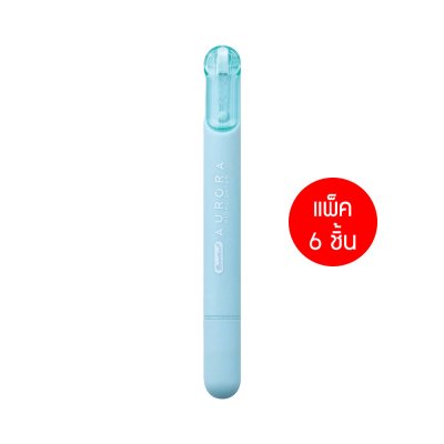 แพ็ค 6 ชิ้น Quantum Aurora Highlighter ปากกาเน้นข้อความ 2-4 mm.