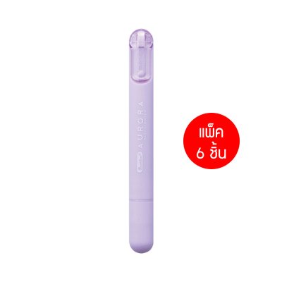 แพ็ค 6 ชิ้น Quantum Aurora Highlighter ปากกาเน้นข้อความ 2-4 mm.