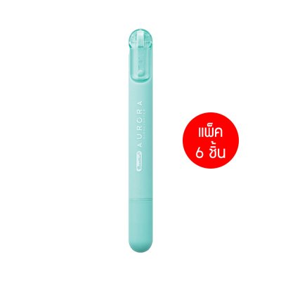 แพ็ค 6 ชิ้น Quantum Aurora Highlighter ปากกาเน้นข้อความ 2-4 mm.