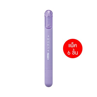 แพ็ค 6 ชิ้น Quantum Aurora Highlighter ปากกาเน้นข้อความ 2-4 mm.