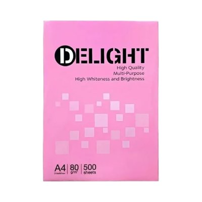 ยกแพ็ค Delight กระดาษถ่ายเอกสาร 80 แกรม ขนาด A4 500 แผ่น สีขาว 5 รีม