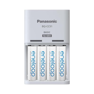 Panasonic Eneloop Charger + Panasonic Eneloop Rechargeable 2000mAh Ni-MH Battery AA 1.2V 4ก้อน