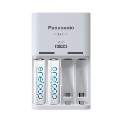 Panasonic Eneloop Charger + Panasonic Eneloop Rechargeable 2000mAh Ni-MH Battery AA 1.2V 2ก้อน