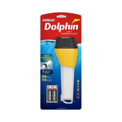 EVEREADY Dolphin 2in1 Emergency Light 150 Lumens ไฟฉายพร้อมถ่าน AA 4 ก้อน