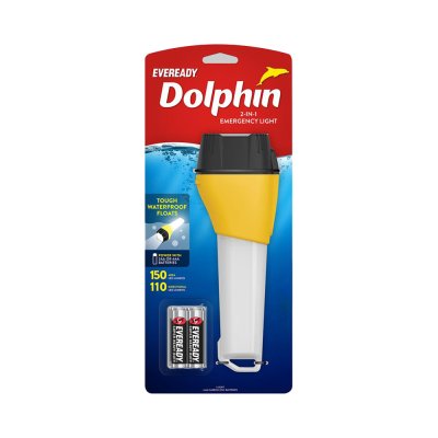 EVEREADY Dolphin 2in1 Emergency Light 150 Lumens ไฟฉายพร้อมถ่าน AA 4 ก้อน