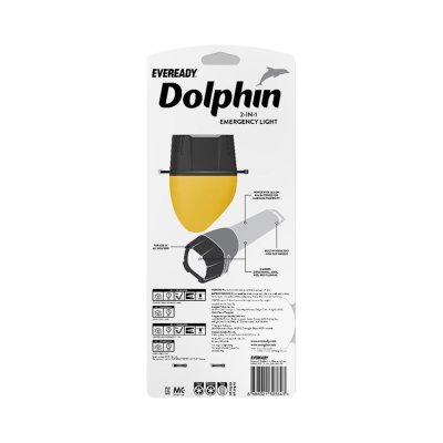 EVEREADY Dolphin 2in1 Emergency Light 150 Lumens ไฟฉายพร้อมถ่าน AA 4 ก้อน