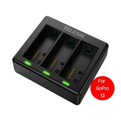Telesin GoPro Charger Battery 3 Channel For GoPro 13 12 11 10 9 แท่นชาร์จ 3 ช่อง โกโปร
