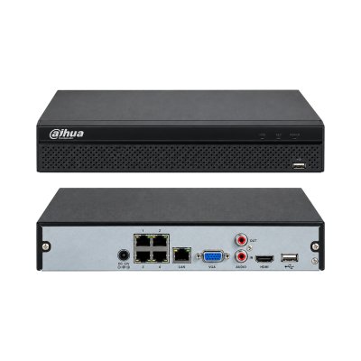 Dahua IP Cctv Set ชุดกล้องวงจรปิด + Nvr : DH-IPC-HDW1239V-A-IL DHI-NVR4104HS-P-4KS3 (กล้อง+Nvr+สายแลน+หัวแลน)