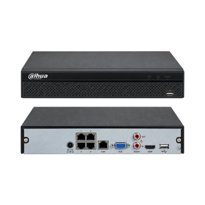 Dahua IP Cctv Set ชุดกล้องวงจรปิด + Nvr : DH-IPC-HFW1230C-A DHI-NVR4104HS-P-4KS3 (กล้อง+Nvr+สายแลน+หัวแลน)