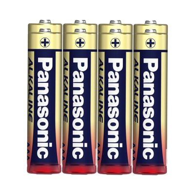 Panasonic Alkaline AAA 1.5V 1แพ็ค 8ก้อน LR03T/8B ถ่านอัลคาไลน์