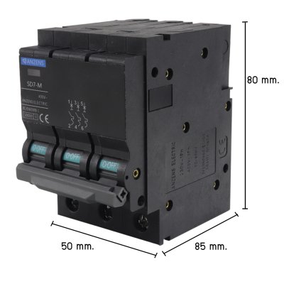 Anzens SD7-M 3P 10A, 16A, 20A, 40A, 50A ลูกเซอร์กิตเบรกเกอร์ Anzens SD7-M 3P 10A, 16A, 20A, 40A, 50A ลูกเซอร์กิตเบรกเกอร์