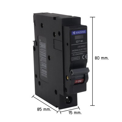 Anzens SD7-M 1P 10A, 16A, 20A, 32A ลูกเซอร์กิตเบรกเกอร์ลูกย่อย  แบบเสียบ Anzens SD7-M 1P 10A, 16A, 20A, 32A ลูกเซอร์กิตเบรกเกอร์ลูกย่อย  แบบเสียบ