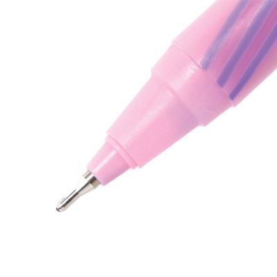 ยกแพ็ค 10 ชิ้น Elfen Liso Swing ปากกาลูกลื่น หมึกสีน้ำเงิน 0.5 mm. คละสี