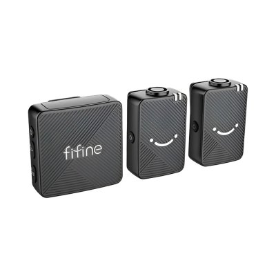Fifine M9 Dual Wireless Mic With Charging Case ไมโครโฟนไร้สายแบบพกพา มาพร้อมเคสชาร์จในตัว