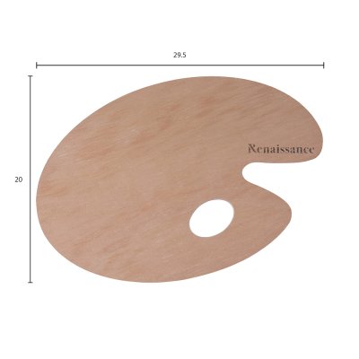 Renaissance RNS-B5 จานไม้สีน้ำวงรี Size 20x30cm