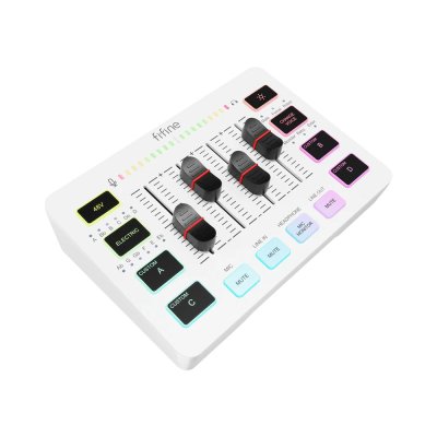 Fifine AmpliGame SC3 Gaming Mixer มิกเซอร์ พร้อมไฟ RGB