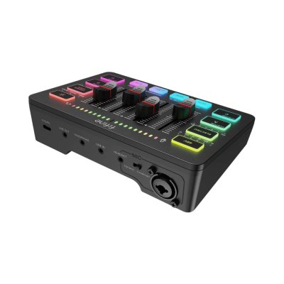 Fifine AmpliGame SC3 Gaming Mixer มิกเซอร์ พร้อมไฟ RGB