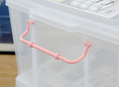 KEYWAY กล่องอเนกประสงค์มีฝาปิด หูล็อค สีแดง (CK-16)