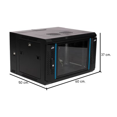 Link GW2-60506G 19”GLASS WALL RACK 6U ตู้แร็คติดผนัง
