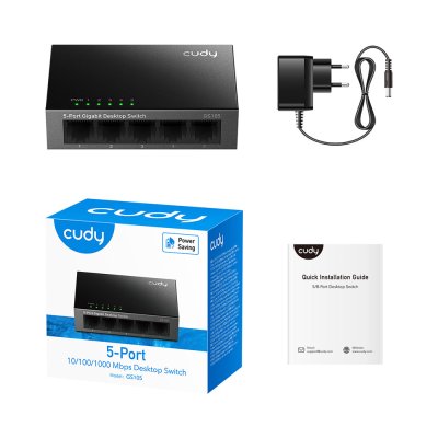 Cudy GS105 5-Port 10/100/1000 Mbps Desktop Switch สวิตซ์