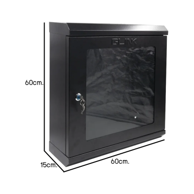Glink GWC-01 Cabinet Wall Rack 60x15x60cm Black ตู้แร็ค