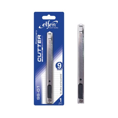 ยกแพ็ค 12 ชิ้น Elfen SS-01 คัตเตอร์พร้อมใบคัตเตอร์ ขนาด 9 มม.