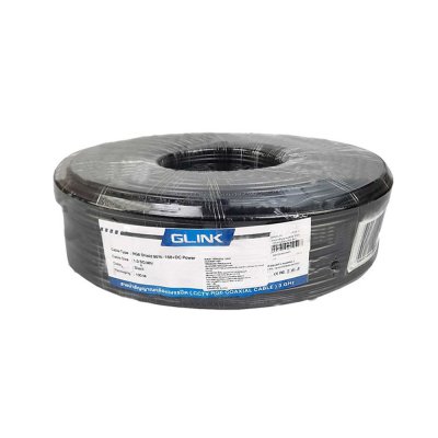 GLINK RG6 + DC SheilGLINK RG6 + DC Sheild 95% 100M สายสัญญาณ กล้องวงจรปิด